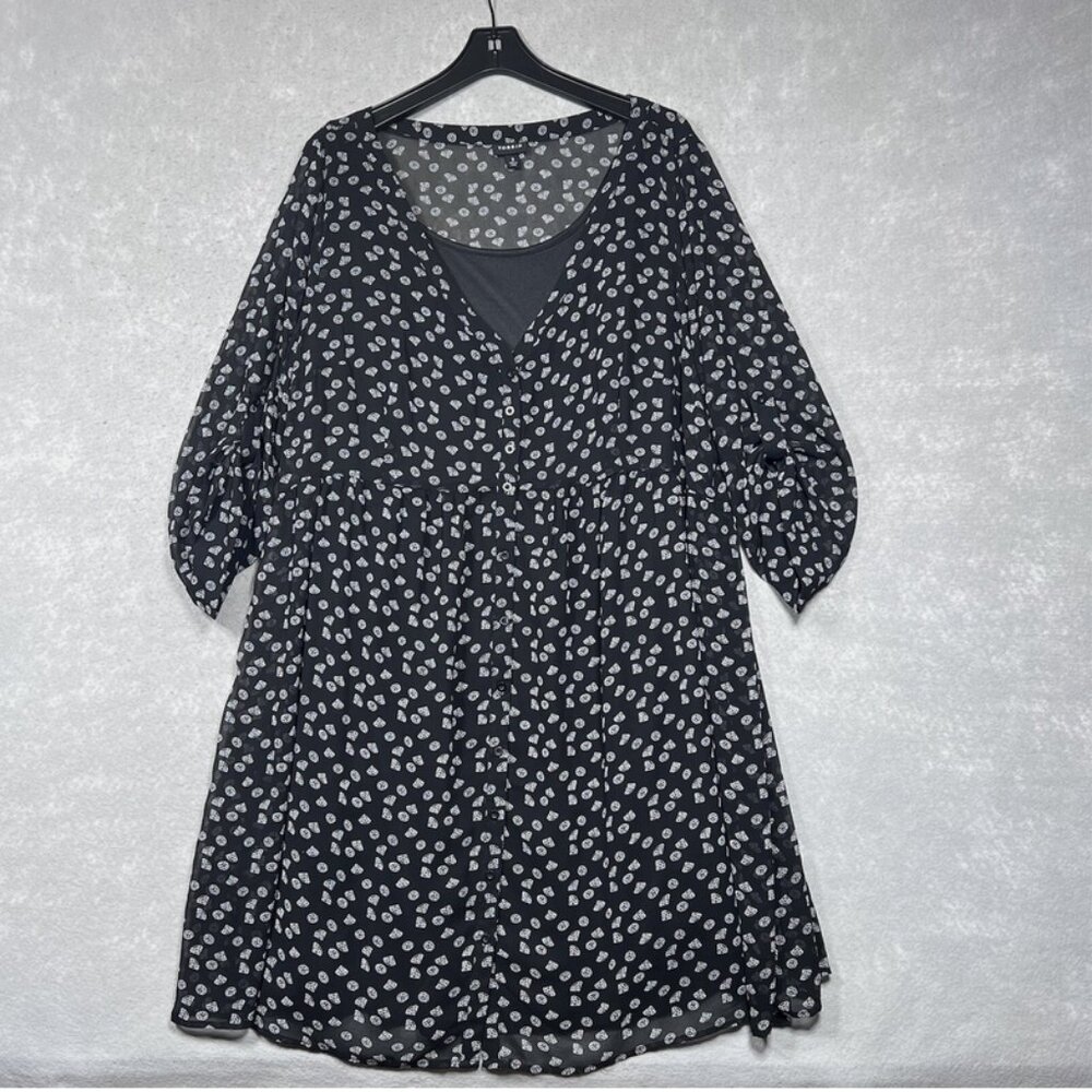 Torrid black diamond print dress - Picture 2 of 4